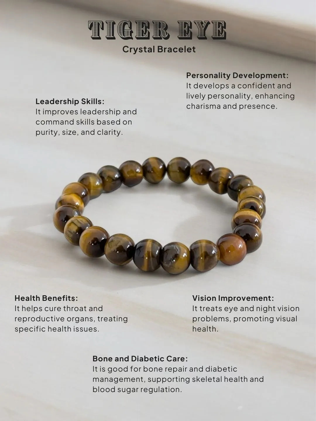 Tiger Eye Bracelet – Strength, Confidence & Protection🕉️