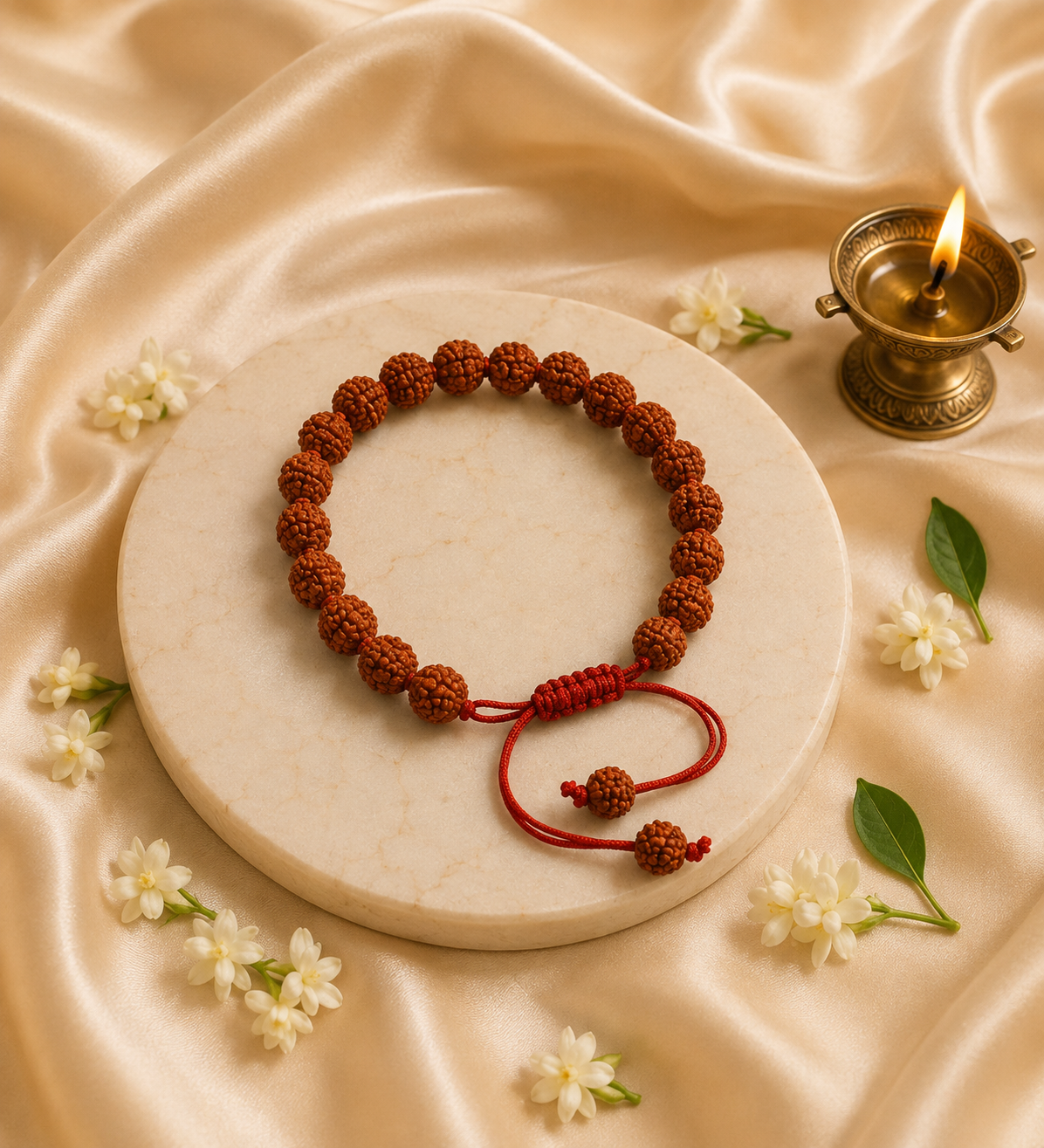 5 Mukhi Rudraksha Bracelet – Natural, Lab Certified & Spiritually Energized | House of Rudra