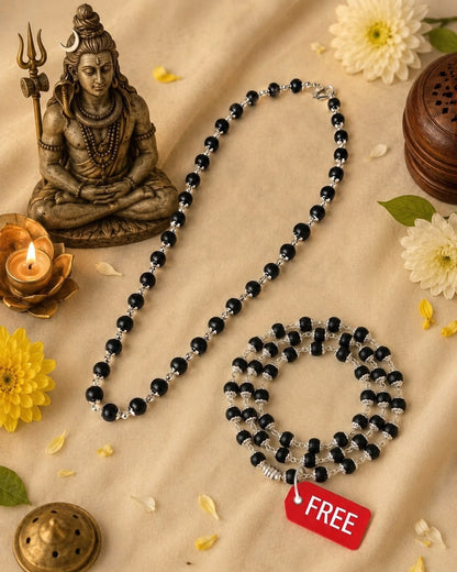 2 Silver Karungali Malas With Govt. Lab Certification | Sacred Protection, Positivity & Spiritual Energy Combo🕉️