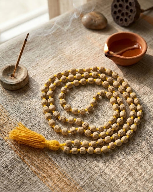 Tulsi Jaap Mala – 108 Sacred Beads for Meditation, Mantra Chanting & Divine Connection