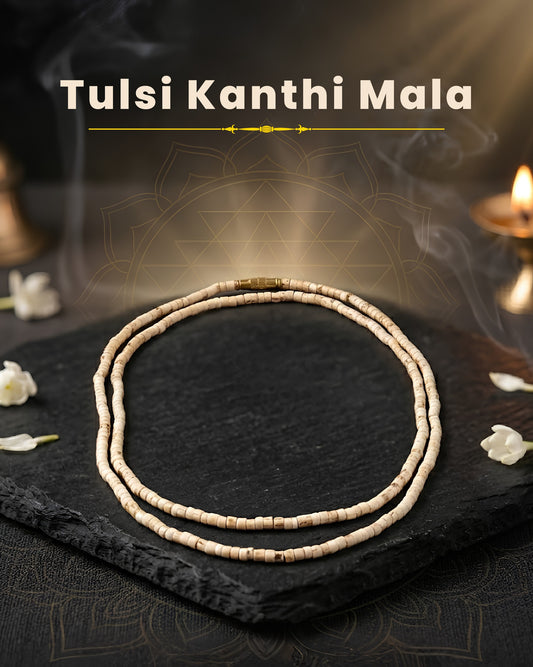 Asli Tulsi Kanthi Mala – Sacred Basil Beads for Divine Protection & Inner Peace