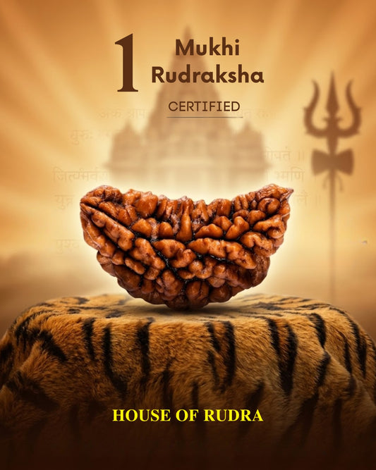 1 Mukhi Rudraksha | Lab-Certified Genuine Natural One Mukhi Rudraksha | Sacred Bead for Spiritual Growth, Meditation &amp; Divine Blessings
