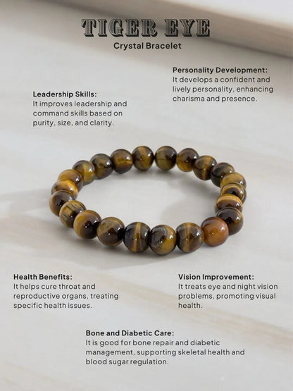 Tiger Eye Bracelet – Strength, Confidence & Protection🕉️