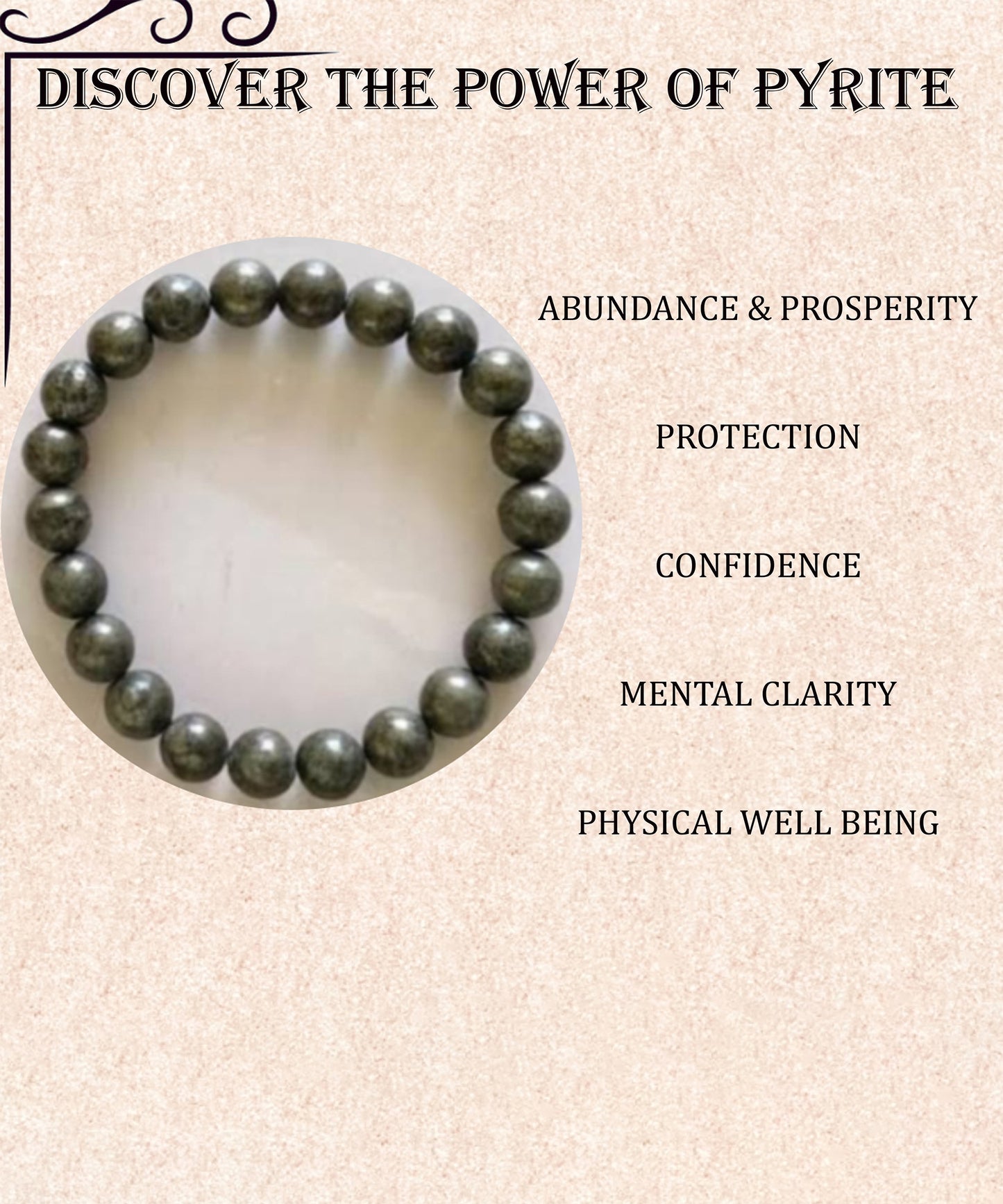 Raw Pyrite Bracelet – Stone of Wealth & Protection