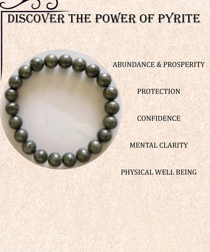 Raw Pyrite Bracelet – Stone of Wealth & Protection