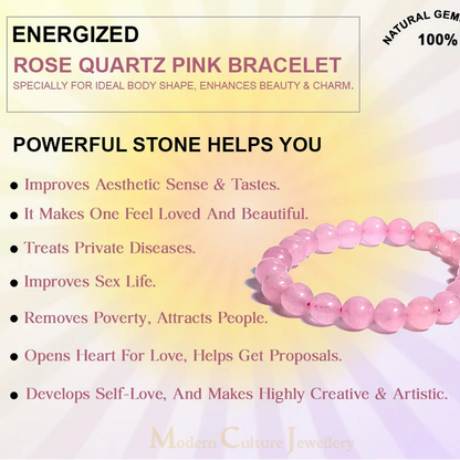 Rose Quartz Bracelet [ Stone Of Love ]🌸