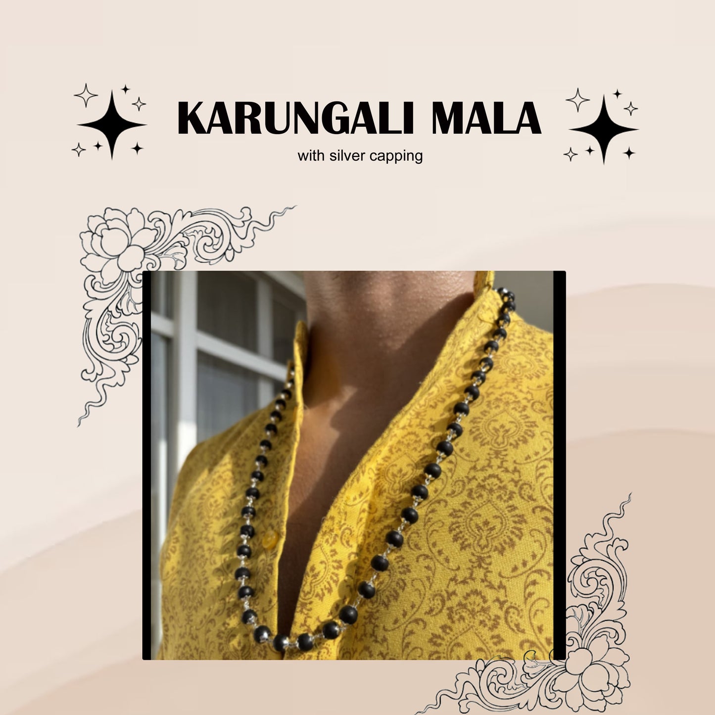 2 Silver Karungali Malas With Govt. Lab Certification | Sacred Protection, Positivity & Spiritual Energy Combo🕉️